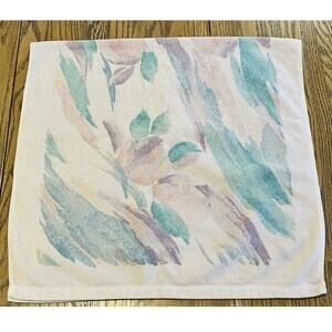 Croscill Bath Body Towel 80s Pastel Pink Green Geometric Abstract Shabby Chic Br
